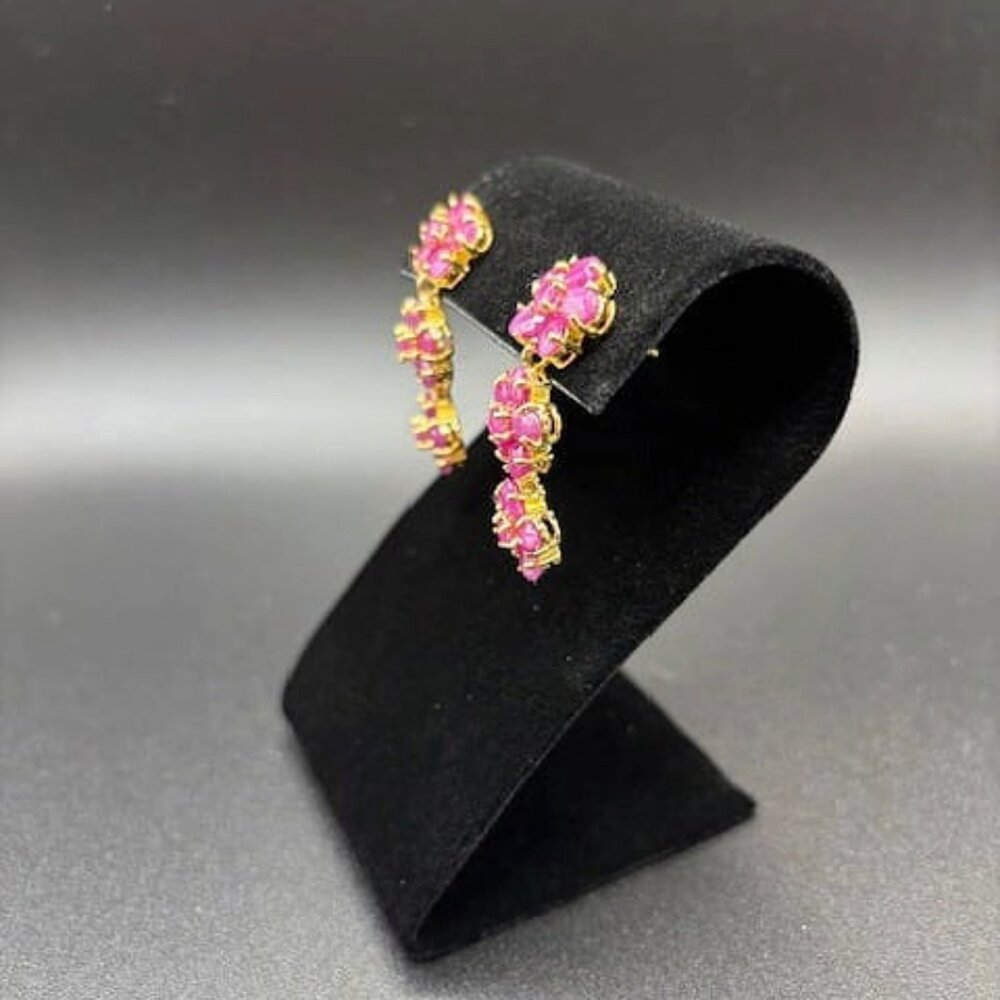 Sterling Silver Earrings With Ruby - image 4